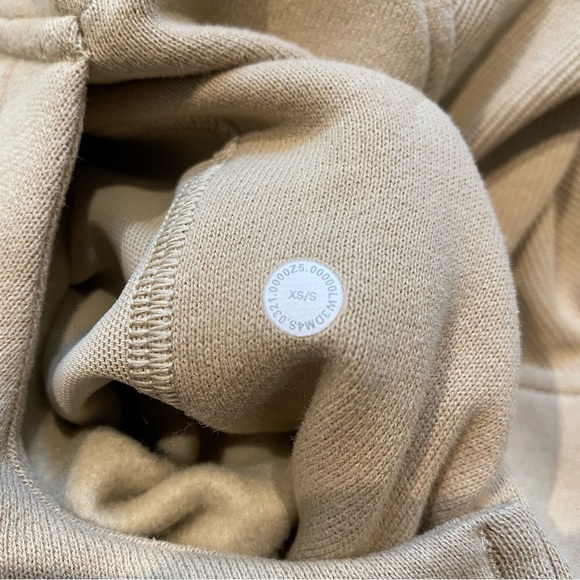 (XS/S) Lululemon Oversized 1/2 Zip Scuba Hoodie Trench Tan Extra Small Crop - Picture 5 of 15